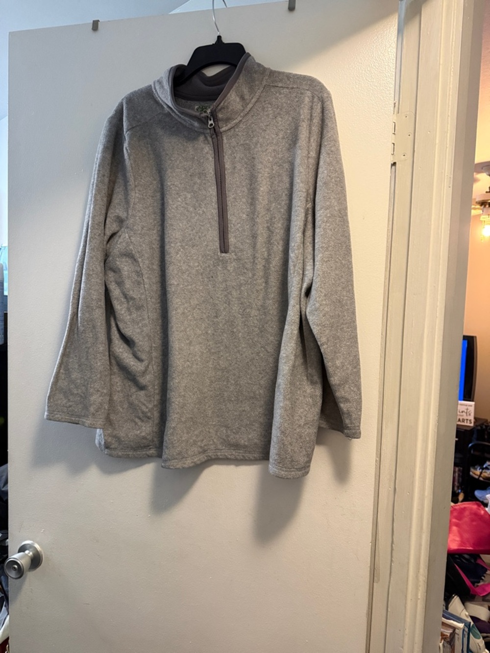 Old Navy Light Gray Women's Plus Fleece Quarter-Zip